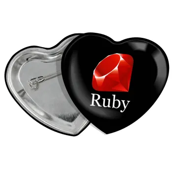 Ruby, Κονκάρδα παραμάνα καρδιά (57x52mm)