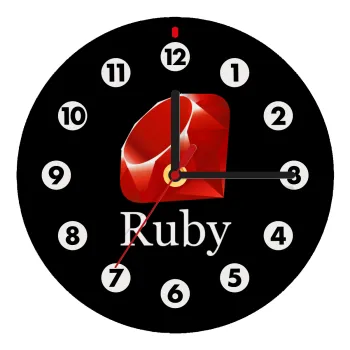 Ruby, Ρολόι τοίχου ξύλινο (20cm)