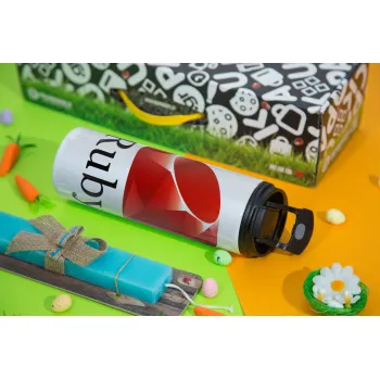 Ruby, Πασχαλινή Λαμπάδα με Travel Tumbler θερμό με διπλό καπάκι (600ml, BPA free) & κερί αρωματικό πλακέ (30cm) (ΤΙΡΚΟΥΑΖ)