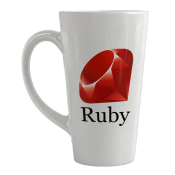 Ruby, Κούπα κωνική Latte Μεγάλη, κεραμική, 450ml