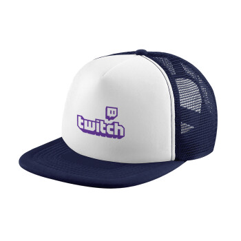 Twitch, Καπέλο Soft Trucker με Δίχτυ Dark Blue/White 
