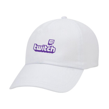 Twitch, Καπέλο Baseball Λευκό (5-φύλλο, unisex)