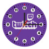 Twitch, Ρολόι τοίχου ξύλινο (20cm)