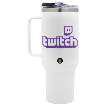 Twitch, Mega Stainless steel Tumbler with lid, double wall 1,2L