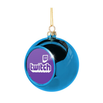 Twitch, Blue Christmas tree ball ornament 8cm