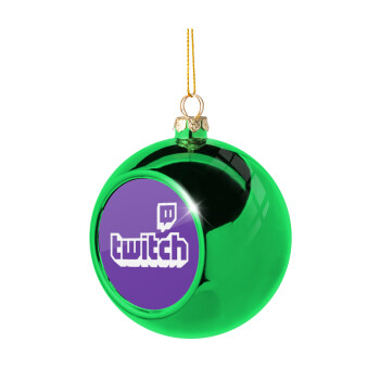 Twitch, Χριστουγεννιάτικη μπάλα δένδρου Πράσινη 8cm
