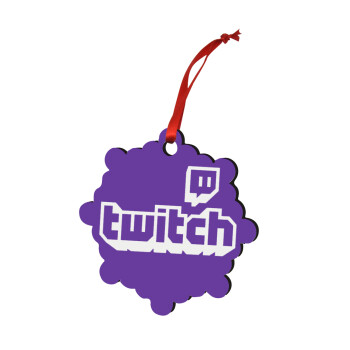 Twitch, Christmas ornament snowflake wooden 7.5cm