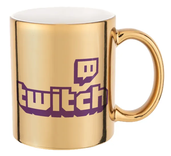 Twitch — Mug ceramic, gold mirror, 330ml