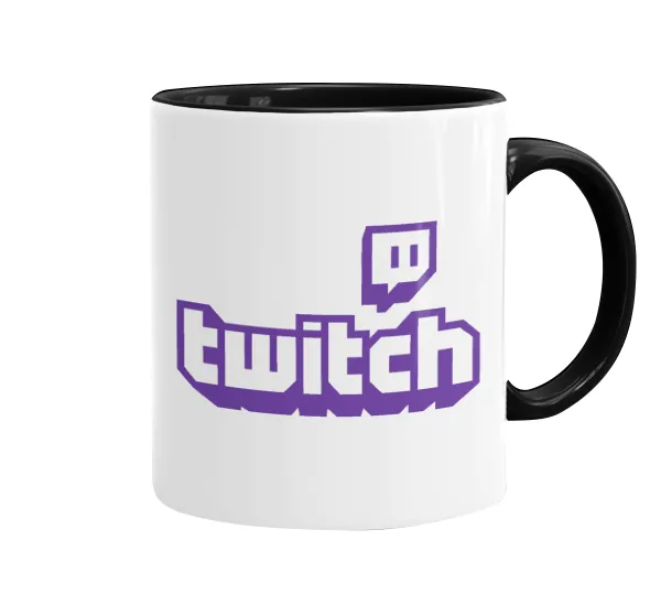 Twitch — Mug colored black, ceramic, 330ml