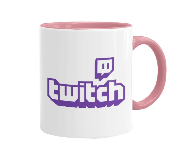 Twitch — Mug colored pink, ceramic, 330ml