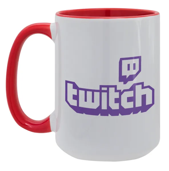 Twitch — Mega mug 15oz, red ceramic, 450ml