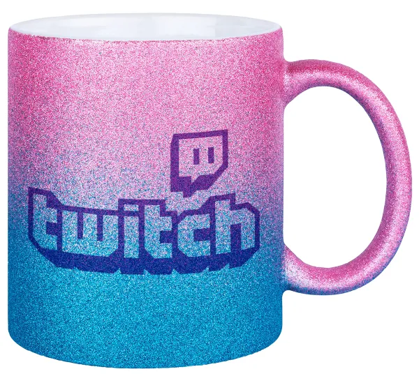 Twitch — Κούπα Χρυσή/Μπλε Glitter, κεραμική, 330ml
