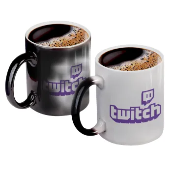 Twitch, Κούπα Μαγική, κεραμική, 330ml που αλλάζει χρώμα με το ζεστό ρόφημα