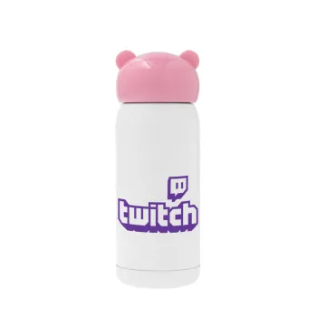 Twitch, Ροζ ανοξείδωτο παγούρι θερμό (Stainless steel), 320ml