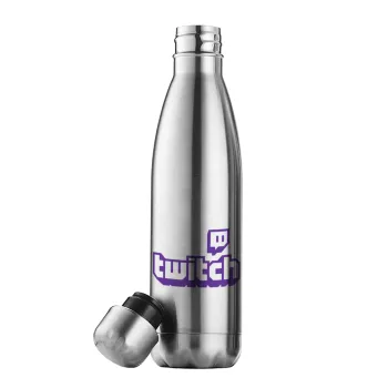 Twitch, Μεταλλικό παγούρι θερμός Inox (Stainless steel), διπλού τοιχώματος, 500ml