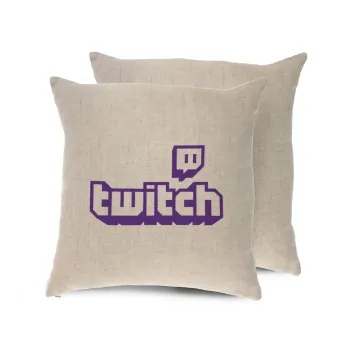 Twitch, Μαξιλάρι καναπέ ΛΙΝΟ 40x40cm περιέχεται το  γέμισμα