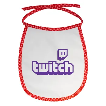 Twitch, Σαλιάρα μωρού αλέκιαστη με κορδόνι Κόκκινη