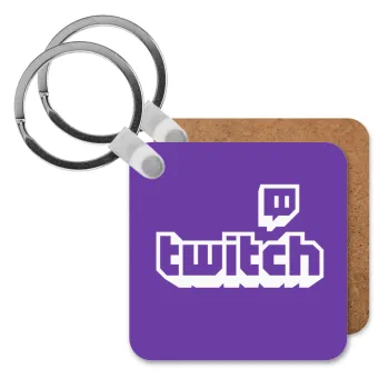 Twitch, Μπρελόκ Ξύλινο τετράγωνο MDF