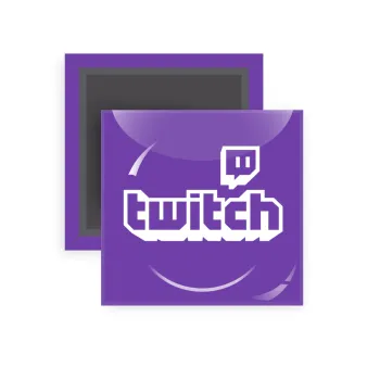 Twitch, Μαγνητάκι ψυγείου τετράγωνο διάστασης 5x5cm