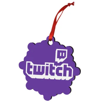 Twitch, Christmas ornament snowflake wooden 7.5cm