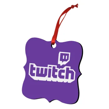 Twitch, Christmas ornament polygon wooden 7.5cm
