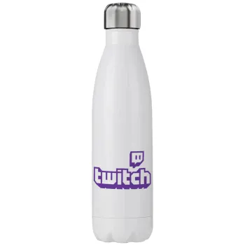 Twitch, Μεταλλικό παγούρι θερμός (Stainless steel), διπλού τοιχώματος, 750ml