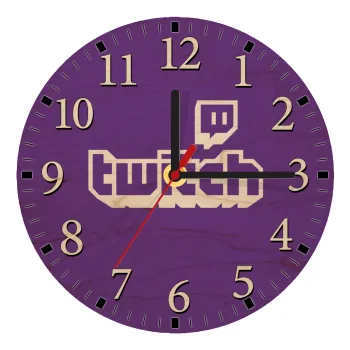 Twitch, Ρολόι τοίχου ξύλινο plywood (20cm)