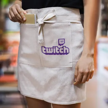 Twitch, Ποδιά Μέσης με διπλή τσέπη Barista/Bartender, Beige
