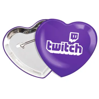 Twitch, Κονκάρδα παραμάνα καρδιά (57x52mm)