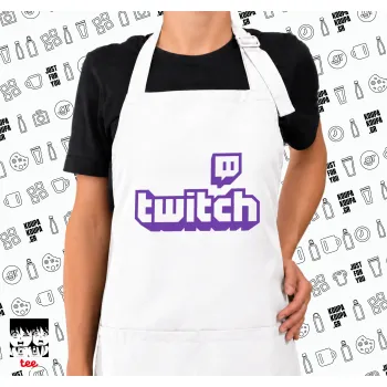 Twitch, Ποδιά μακριά Σεφ ολόσωμη με τσέπες white (ΕΝΗΛΙΚΩΝ)