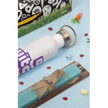 Twitch, Πασχαλινή Λαμπάδα με παγούρι μεταλλικό (620ml, stainless steel) & κερί αρωματικό πλακέ (30cm) (ΤΙΡΚΟΥΑΖ)