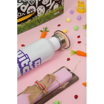 Twitch, Πασχαλινή Λαμπάδα με παγούρι μεταλλικό (620ml, stainless steel) & κερί αρωματικό πλακέ (30cm) (ΡΟΖ)