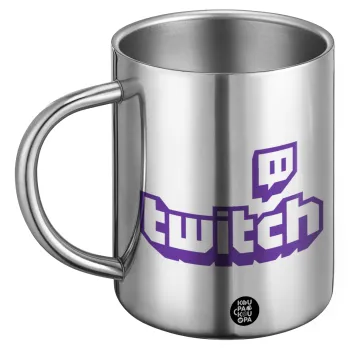 Twitch, Ανοξείδωτη Μεταλλική Κούπα 450ml - Διπλού Τοιχώματος
