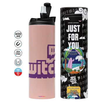 Twitch, Tumbler stainless steel PINK 600ml