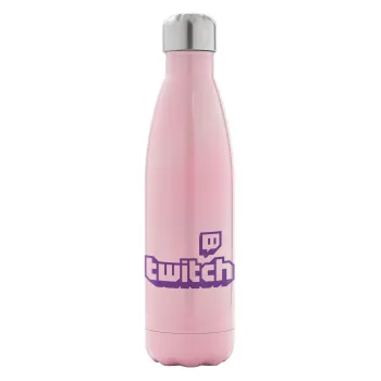Twitch, Metal mug thermos Pink Iridiscent (Stainless steel), double wall, 500ml