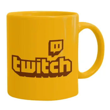 Twitch, Κούπα, κεραμική κίτρινη, 330ml