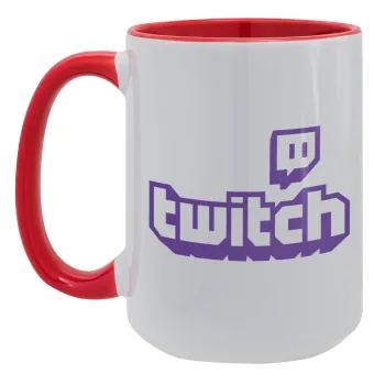 Twitch, Κούπα Mega 15oz, κεραμική Κόκκινη, 450ml