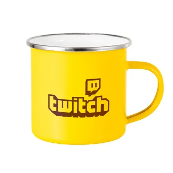 Twitch, Yellow Enamel Metallic Cup 360ml
