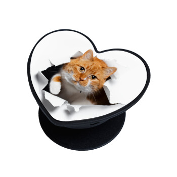 Cat cracked, Phone Holders Stand  καρδιά Μαύρο Βάση Στήριξης Κινητού στο Χέρι