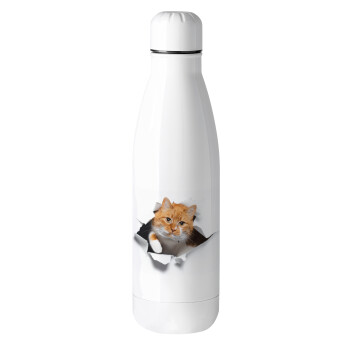 Cat cracked, Metal mug thermos (Stainless steel), 500ml
