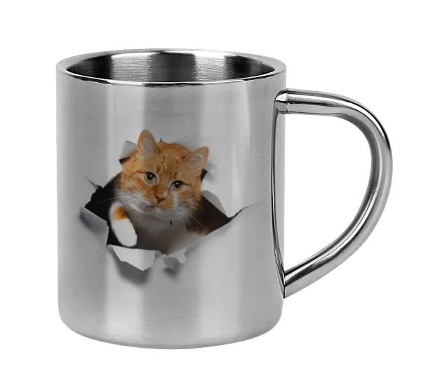 Cat cracked — Mug Stainless steel double wall 300ml