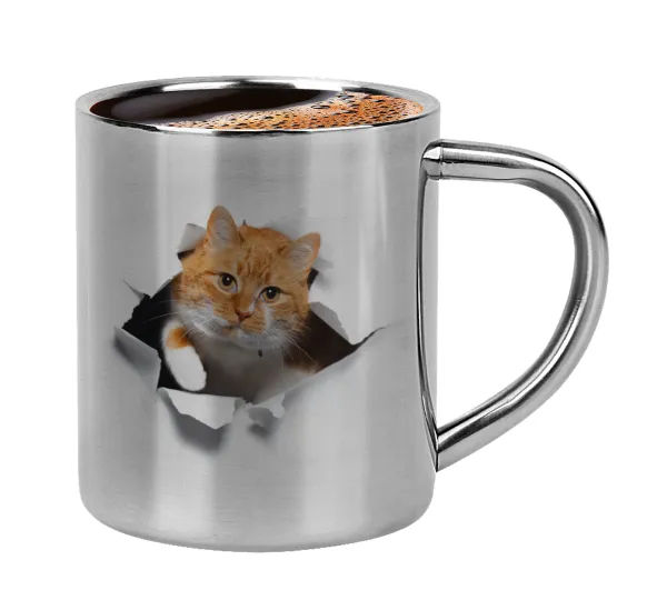 Cat cracked — Κουπάκι μεταλλικό διπλού τοιχώματος για espresso (220ml)