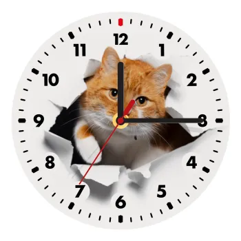 Cat cracked, Ρολόι τοίχου ξύλινο (20cm)
