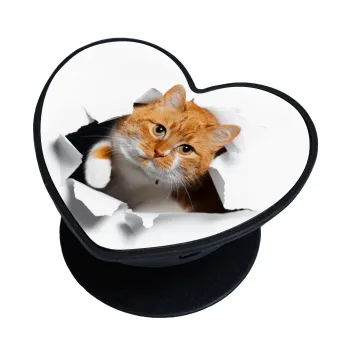 Cat cracked, Phone Holders Stand  καρδιά Μαύρο Βάση Στήριξης Κινητού στο Χέρι