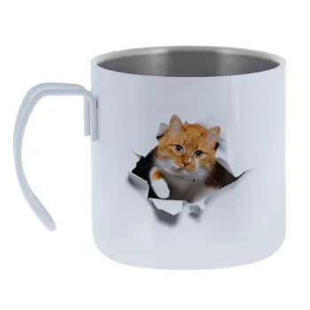 Cat cracked — Κούπα Ανοξείδωτη διπλού τοιχώματος 400ml