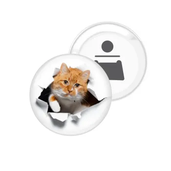 Cat cracked, Μαγνητάκι και ανοιχτήρι μπύρας στρογγυλό διάστασης 5,9cm