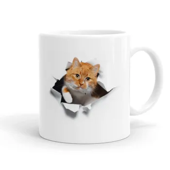 Cat cracked, Κούπα, κεραμική, 330ml