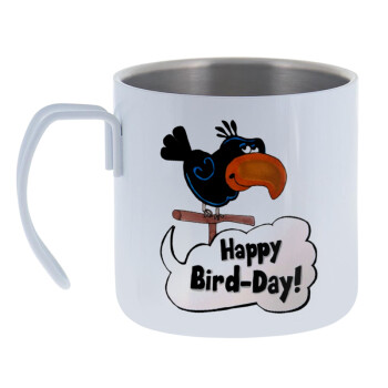 Happy Bird Day, Mug Stainless steel double wall 400ml