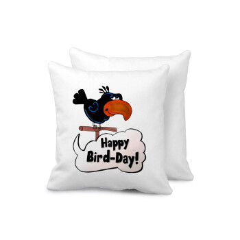 Happy Bird Day, Sofa cushion 40x40cm includes filling