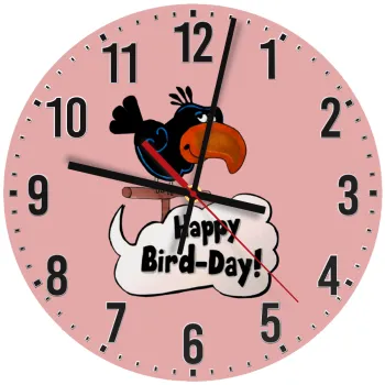 Happy Bird Day, Ρολόι τοίχου ξύλινο (30cm)